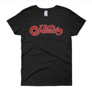 Gildan Black Tee with Red Heart Script